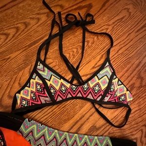 Printed Bikini Strappy Top